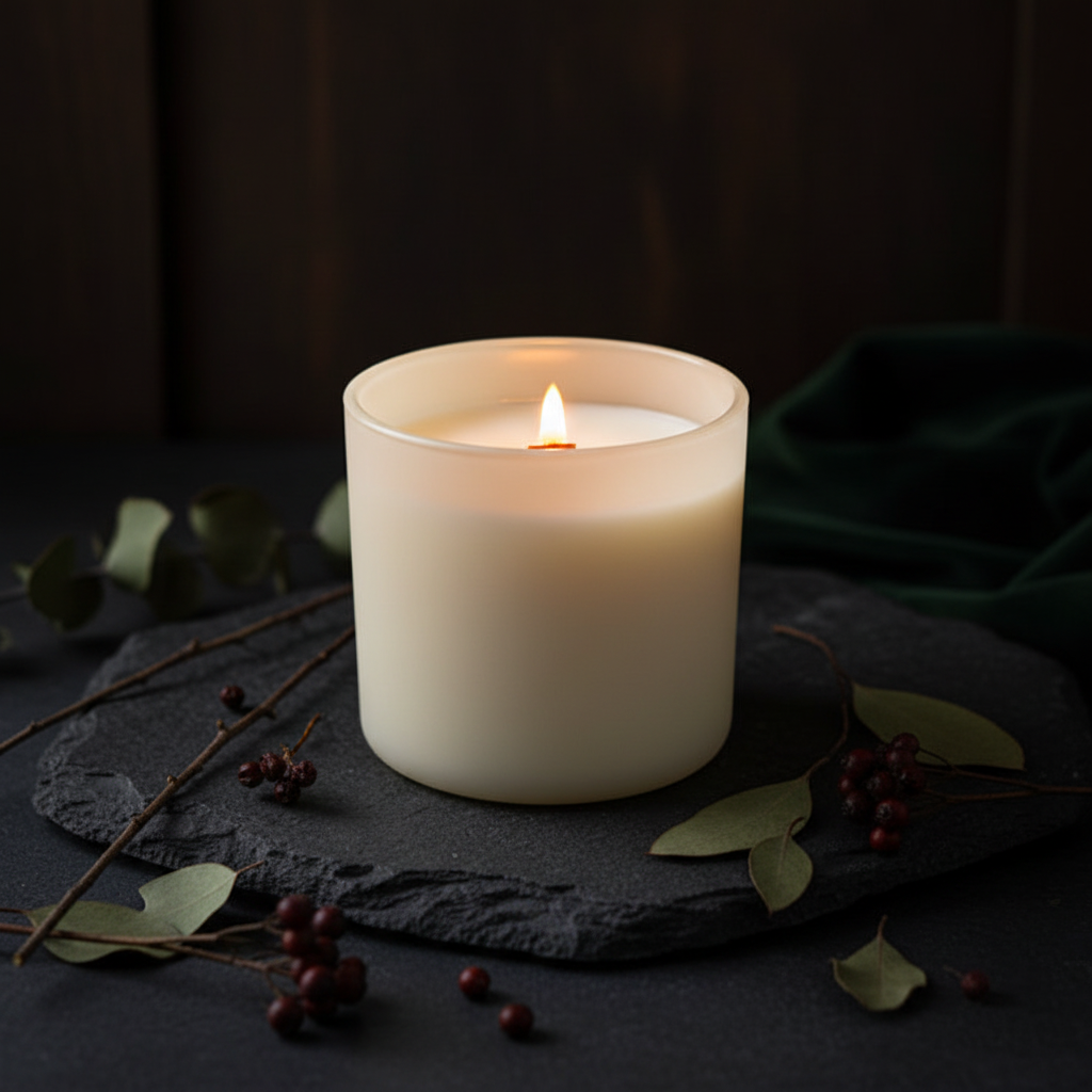 12oz Ivory Candle Lifestyle Shot