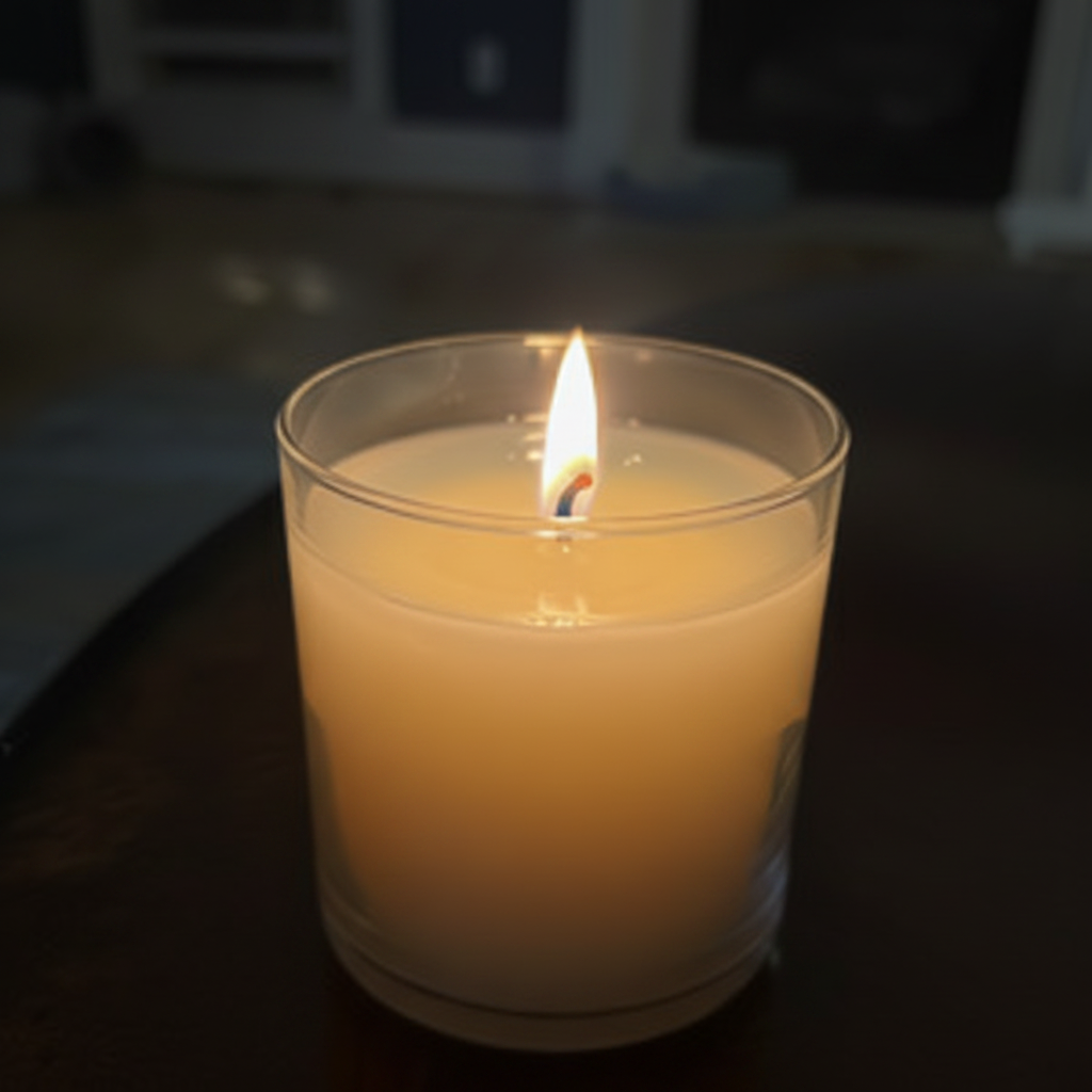 Clear Glass Candle - Tight Clean Crop