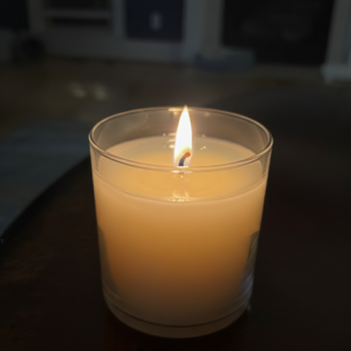 Clear Glass Candle - Tight Clean Crop