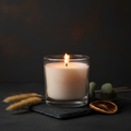 Dark Moody 8.5oz Clear Glass Candle