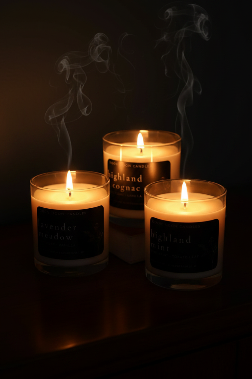 Three Candle Lifestyle Shot